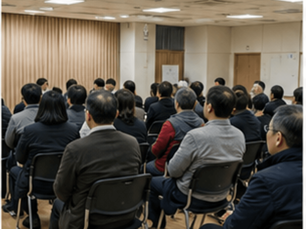 주민 간담회 정치 활동 이미지